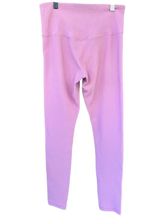 Athletaelation ultra high rise rib Leggings Medium Pink Activewear - Picture 3 of 8